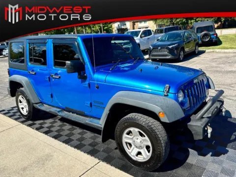 Blue 2016 Jeep Wrangler Unlimited 4WD 4dr Sport RHD for sale in Indianapolis, IN