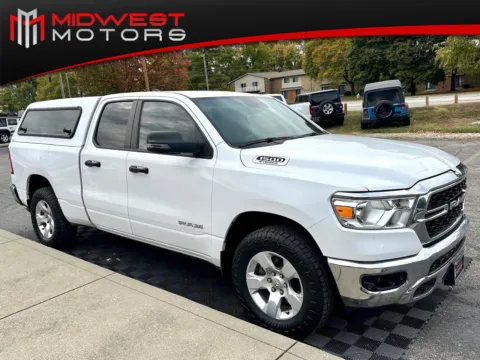 White 2023 RAM 1500 Big Horn 4x4 Quad Cab 6 ft4 in Box for sale in Indianapolis, IN