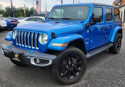 Blue 2023 Jeep Wrangler 4xe Sahara 4x4 for sale in Cinnaminson, NJ