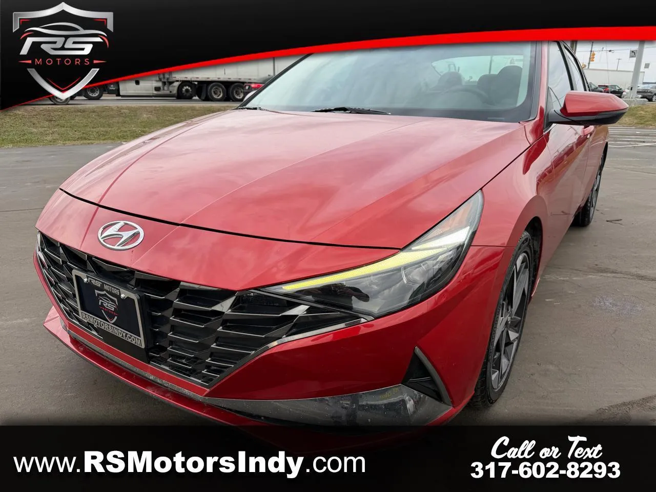 Orange 2021 Hyundai Elantra Limited for sale in Indianapolis, IN