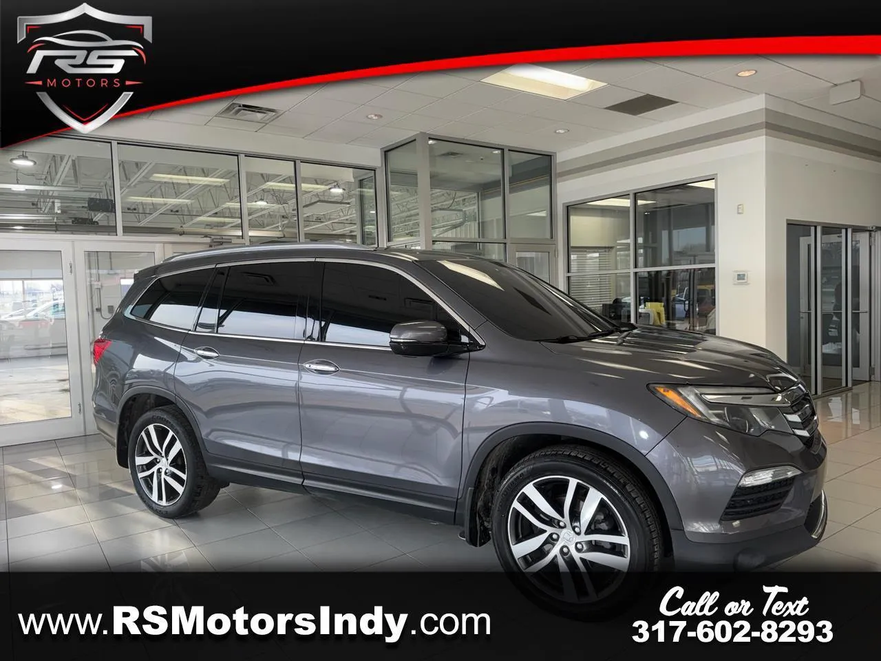 Gray 2017 Honda Pilot Elite 4WD for sale in Indianapolis, IN