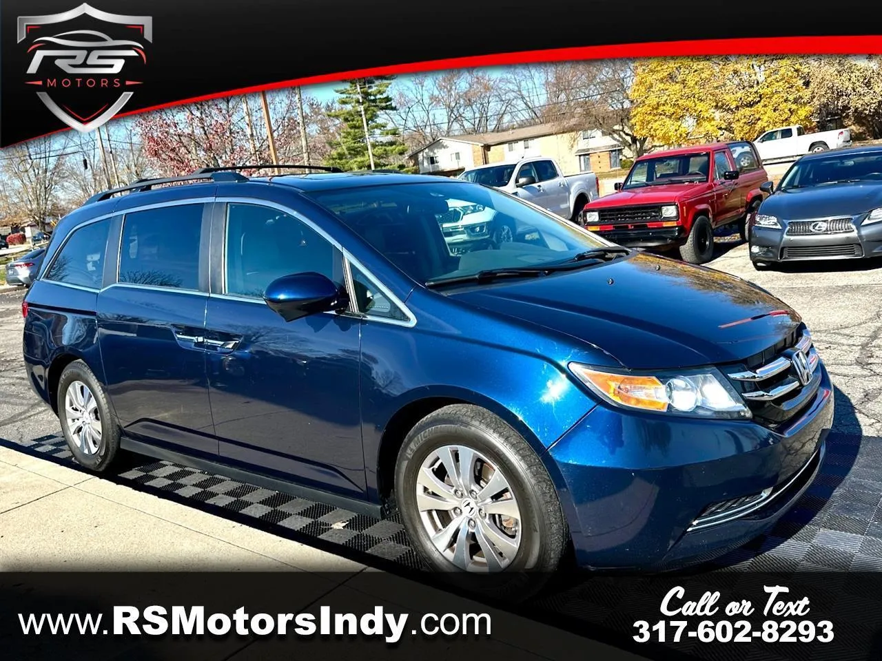 Blue 2015 Honda Odyssey EX-L for sale in Indianapolis, IN