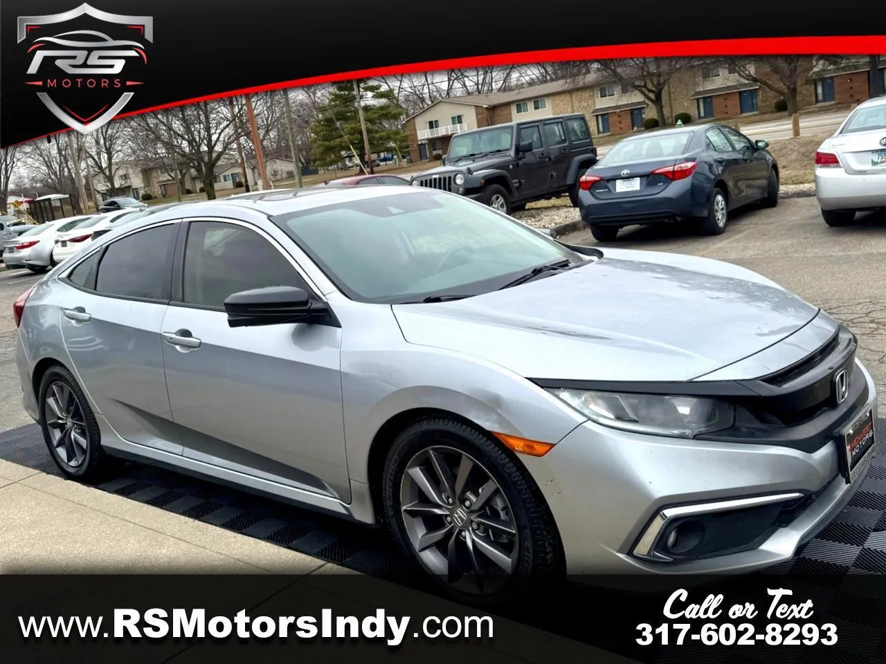 Silver 2021 Honda Civic EX Sedan CVT for sale in Indianapolis, IN