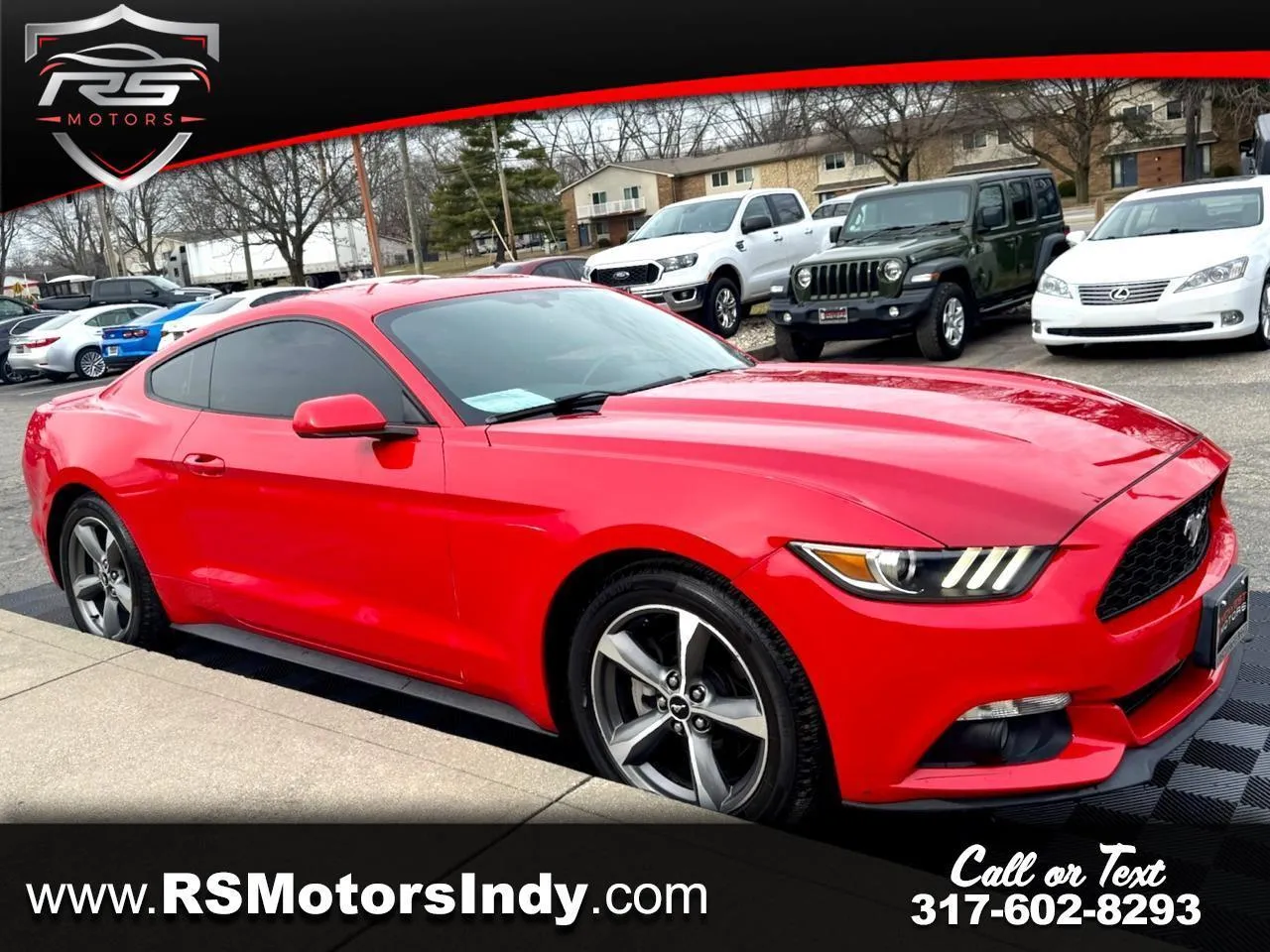 Red 2016 Ford Mustang V6 Coupe for sale in Indianapolis, IN