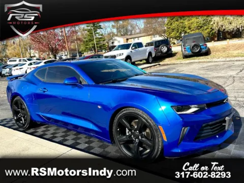 Blue 2016 Chevrolet Camaro 1LT Coupe for sale in Indianapolis, IN