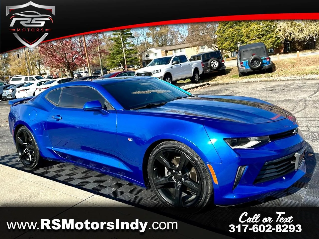 Blue 2016 Chevrolet Camaro 1LT Coupe for sale in Indianapolis, IN