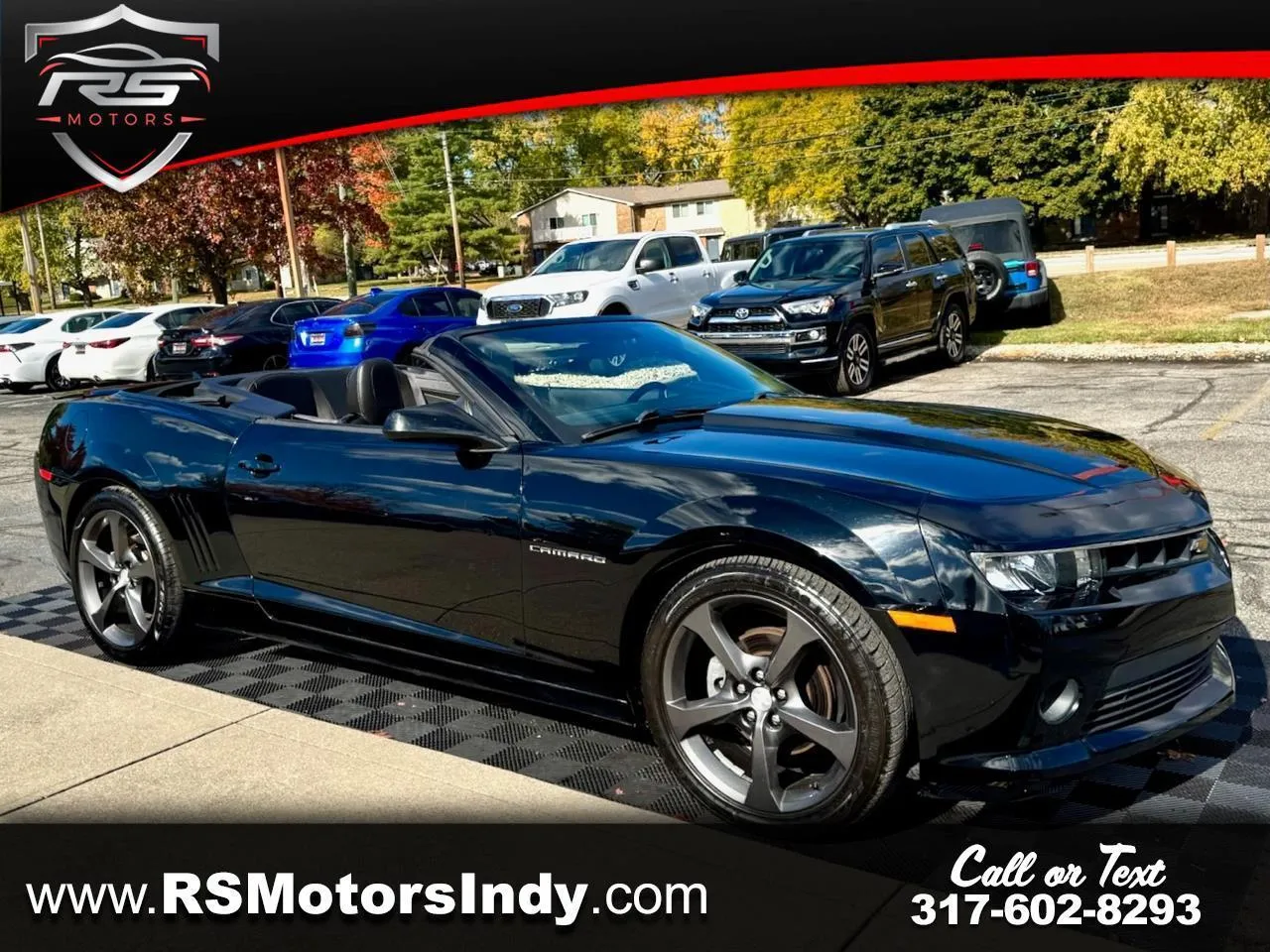 Black 2014 Chevrolet Camaro Convertible 2LT for sale in Indianapolis, IN