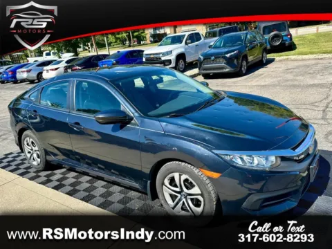 Blue 2016 Honda Civic LX Sedan CVT for sale in Indianapolis, IN