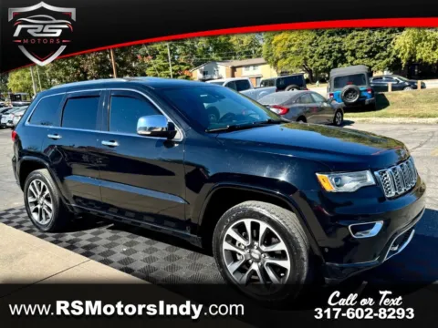 Black 2017 Jeep Grand Cherokee Overland 4WD for sale in Indianapolis, IN