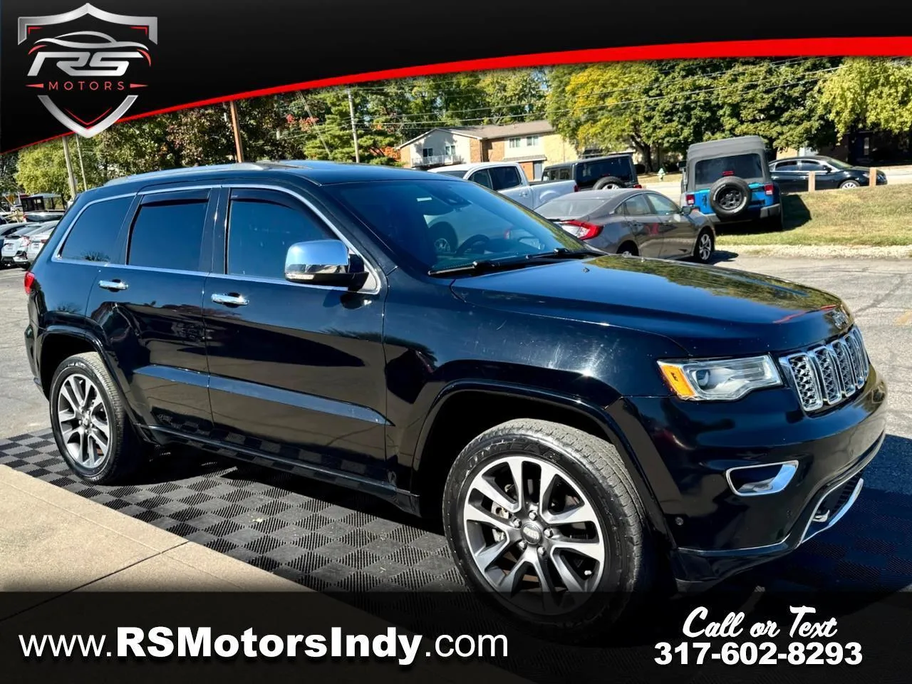 Black 2017 Jeep Grand Cherokee Overland 4WD for sale in Indianapolis, IN