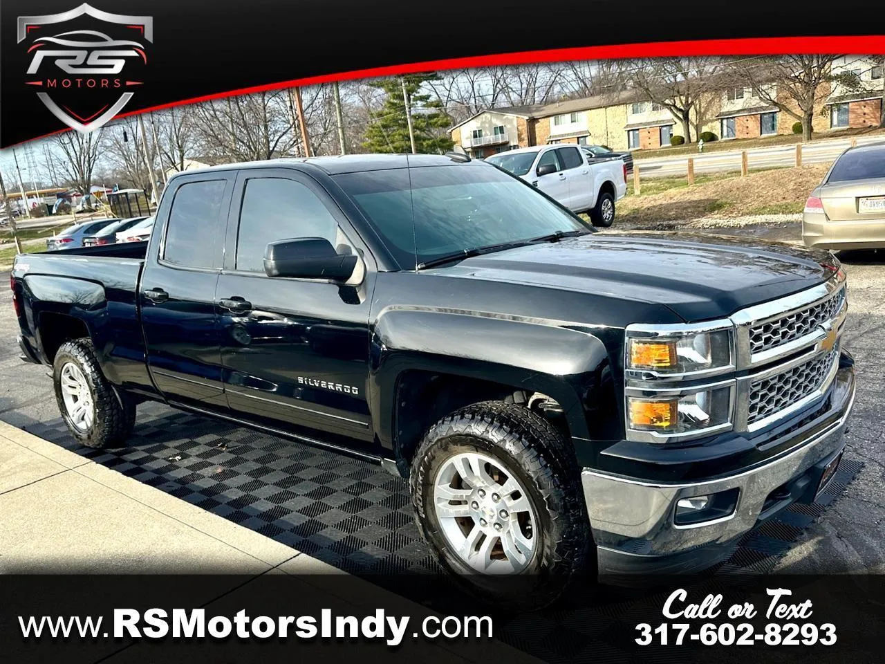 Black 2015 Chevrolet Silverado 1500 LT Double Cab 4WD for sale in Indianapolis, IN