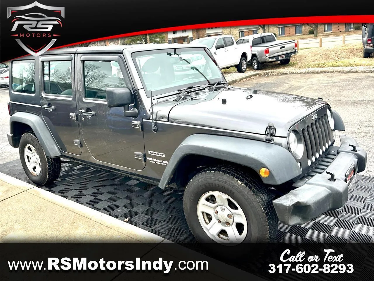 Gray 2017 Jeep Wrangler Unlimited Sport 4WD RHD for sale in Indianapolis, IN