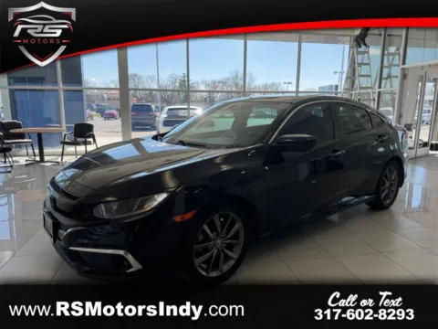 Black 2019 Honda Civic EX-T Sedan CVT for sale in Indianapolis, IN