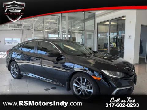 Black 2019 Honda Civic EX-T Sedan CVT for sale in Indianapolis, IN
