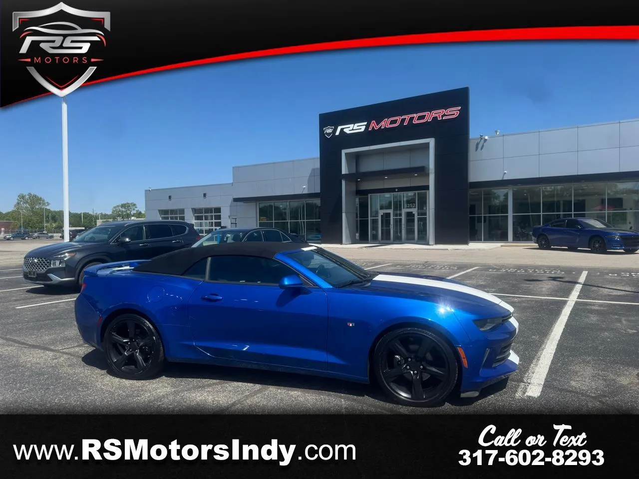 Blue 2016 Chevrolet Camaro 1LT Convertible for sale in Indianapolis, IN