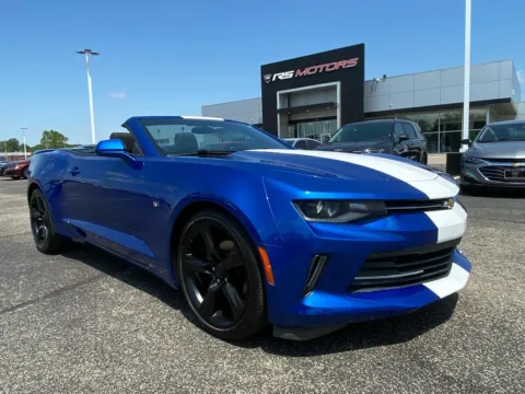 Blue 2016 Chevrolet Camaro 1LT Convertible for sale in Indianapolis, IN