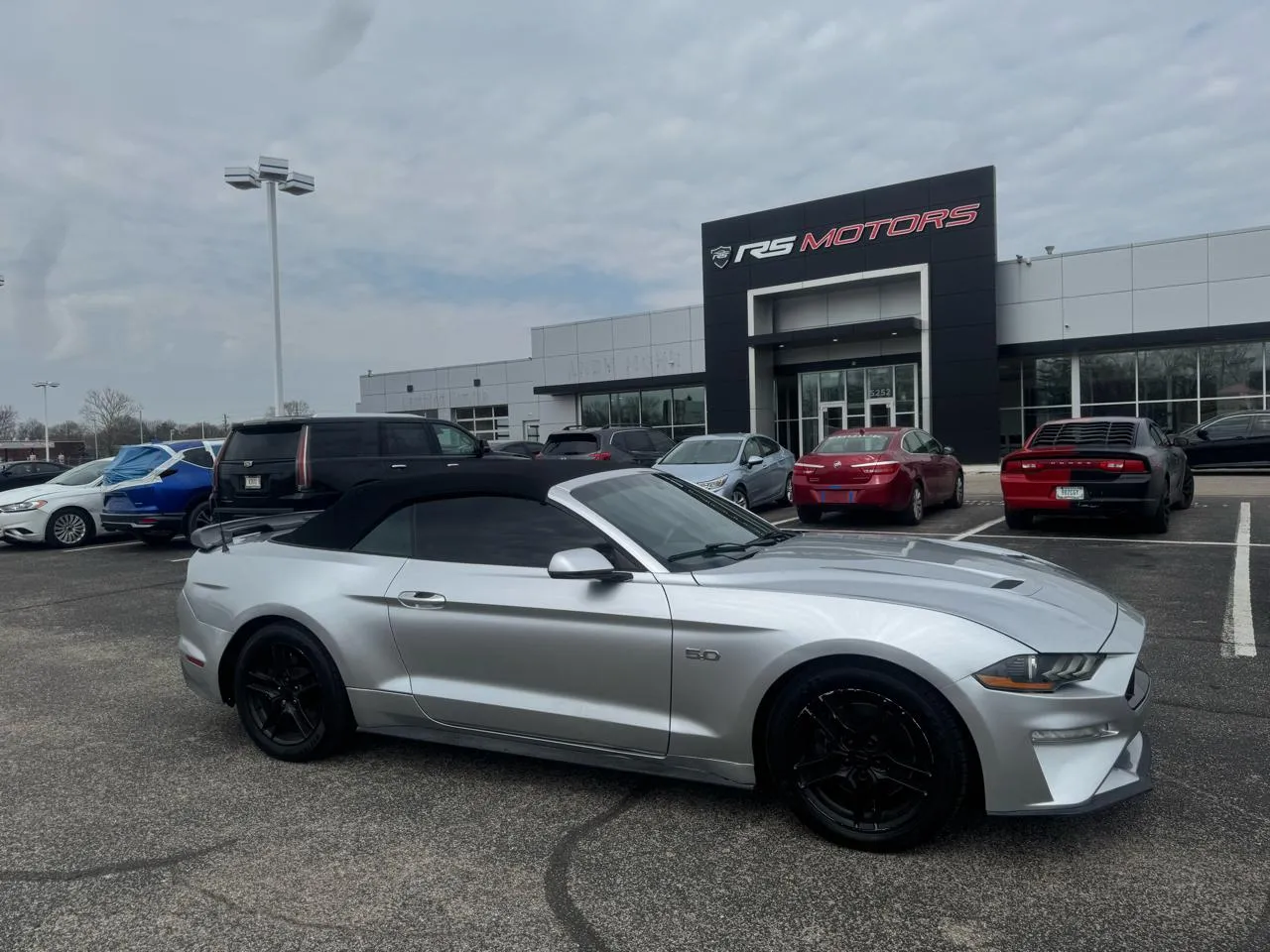 Silver 2019 Ford Mustang GT convertible for sale in Indianapolis, IN