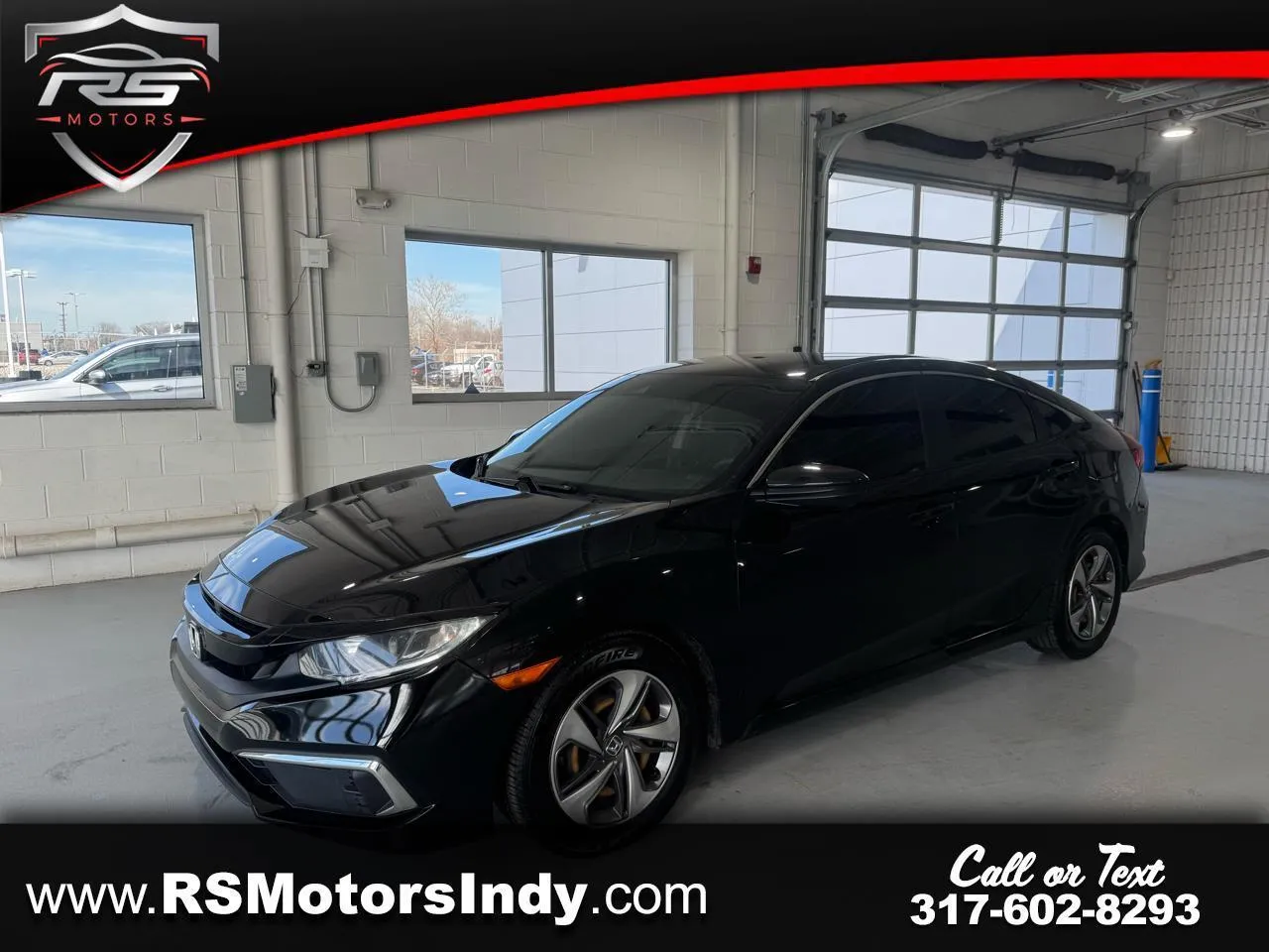 Black 2020 Honda Civic LX Honda Sensing Sedan CVT for sale in Indianapolis, IN