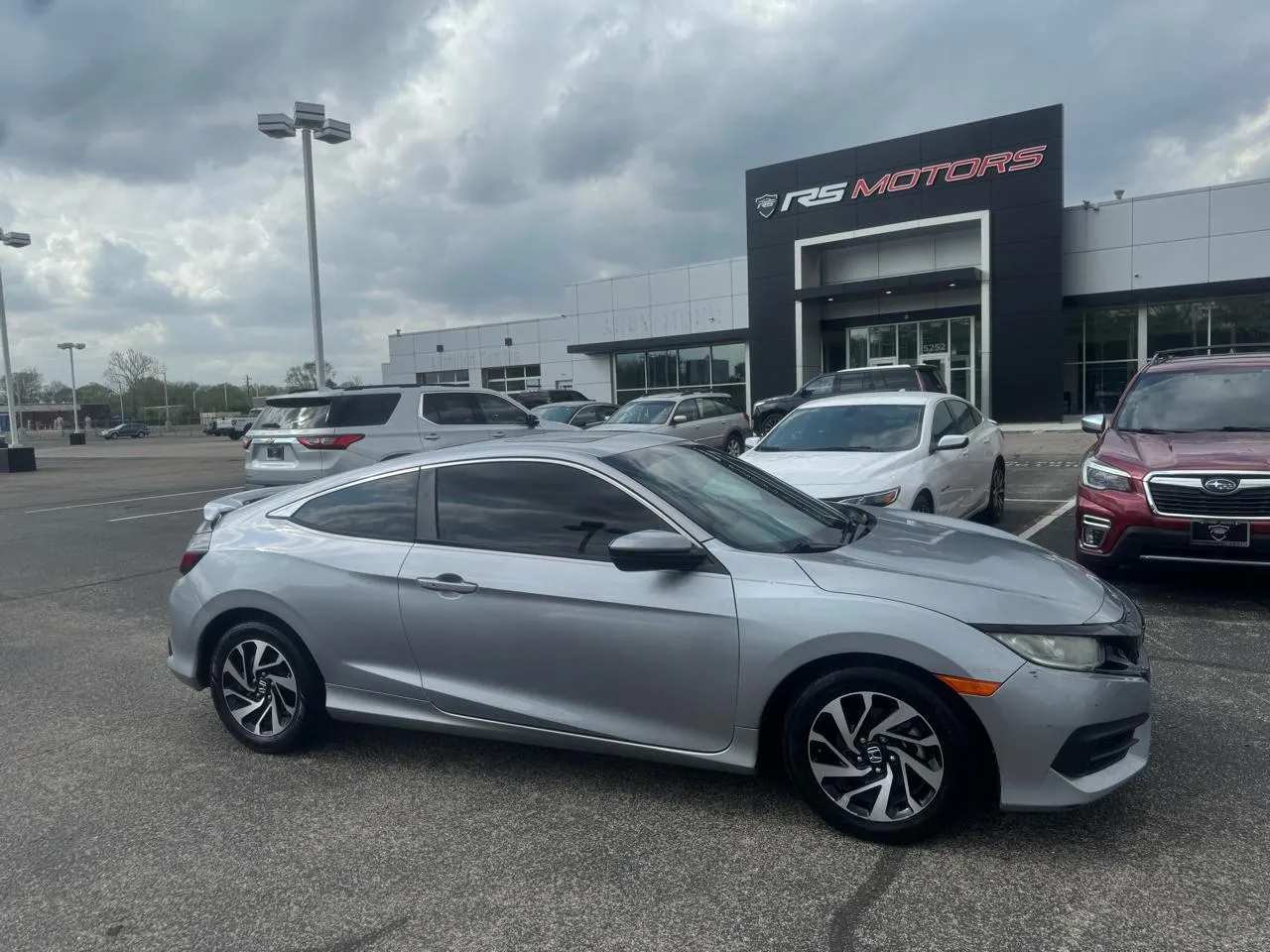 Silver 2016 Honda Civic LX-P Coupe CVT for sale in Indianapolis, IN