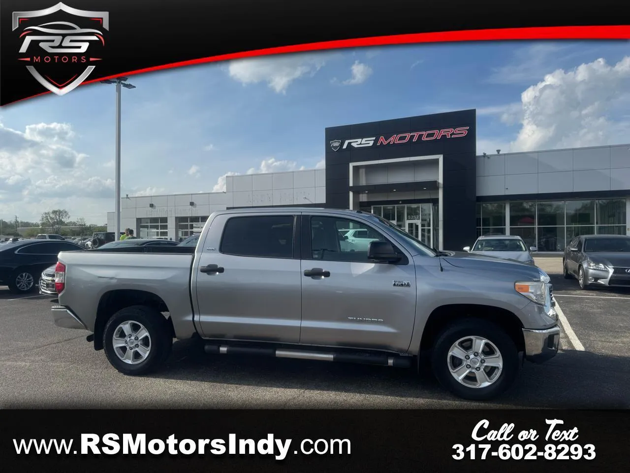Silver 2017 Toyota Tundra SR5 5.7L V8 CrewMax 4WD for sale in Indianapolis, IN