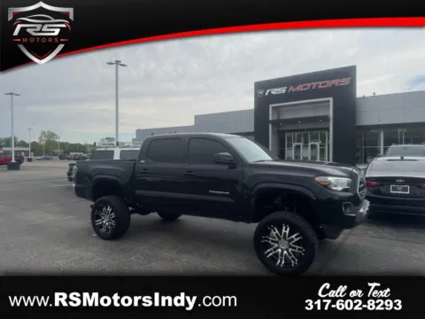 Black 2018 Toyota Tacoma SR5 Double Cab Long Bed I4 6AT 2WD for sale in Indianapolis, IN