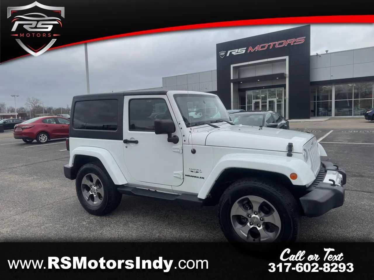White 2017 Jeep Wrangler Sahara 4WD for sale in Indianapolis, IN