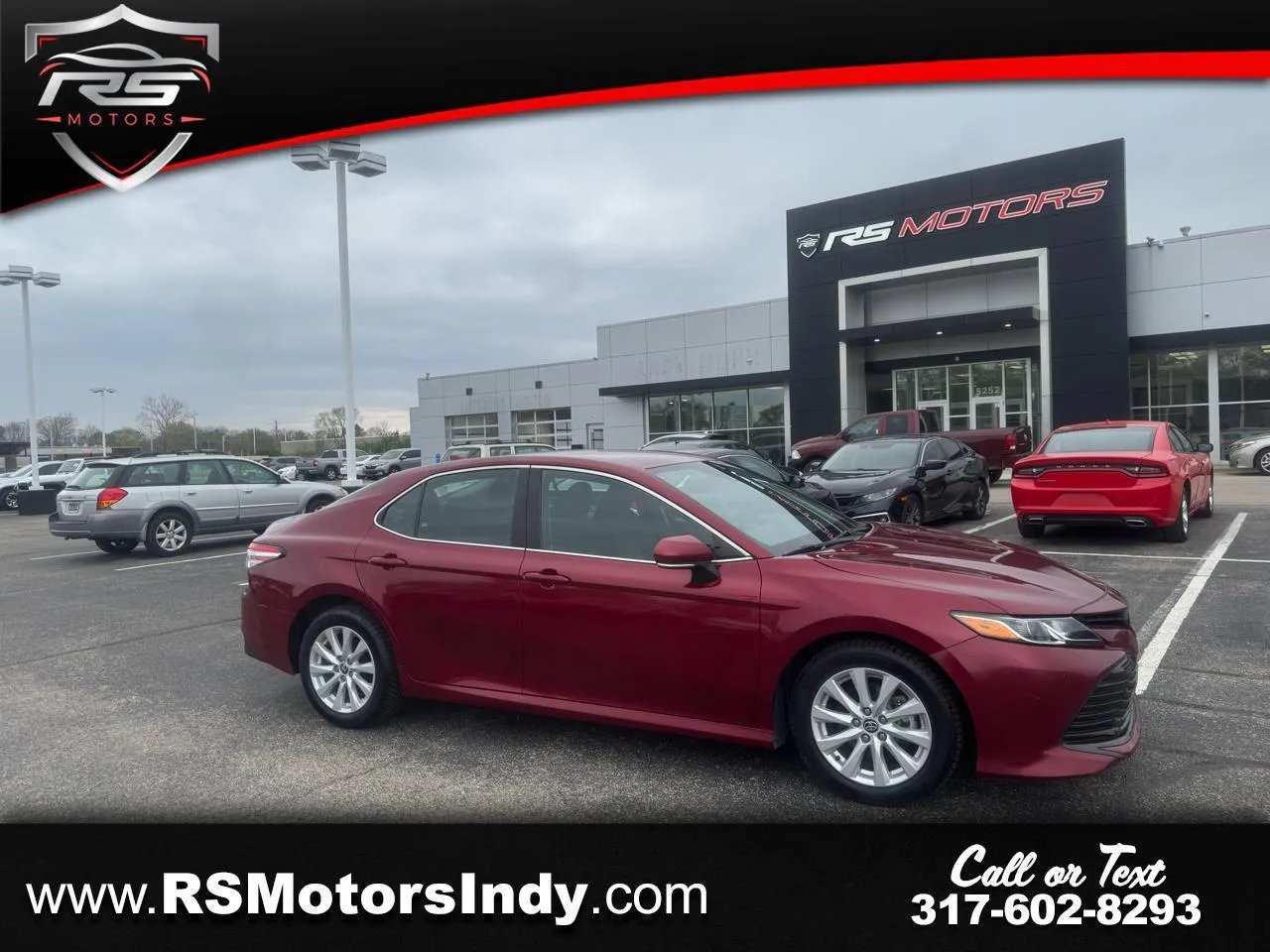 Red 2020 Toyota Camry LE AWD for sale in Indianapolis, IN