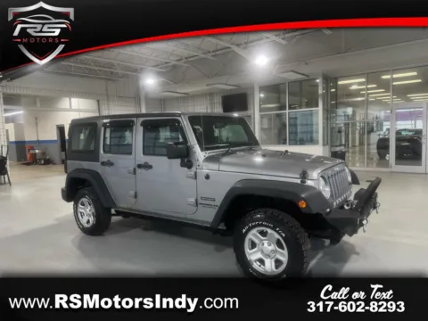 Silver 2015 Jeep Wrangler Unlimited Sport 4WD RHD for sale in Indianapolis, IN