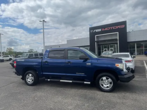 Blue 2015 Toyota Tundra SR5 5.7L V8 CrewMax 4WD for sale in Indianapolis, IN