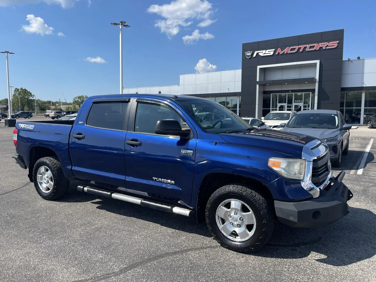 Blue 2015 Toyota Tundra SR5 5.7L V8 CrewMax 4WD for sale in Indianapolis, IN