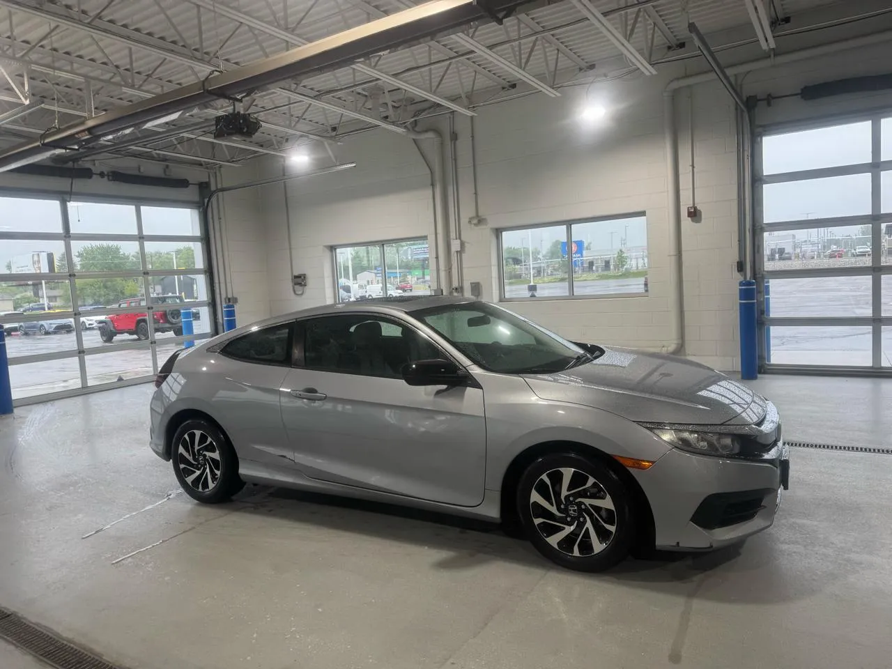 Silver 2017 Honda Civic LX-P Coupe CVT for sale in Indianapolis, IN