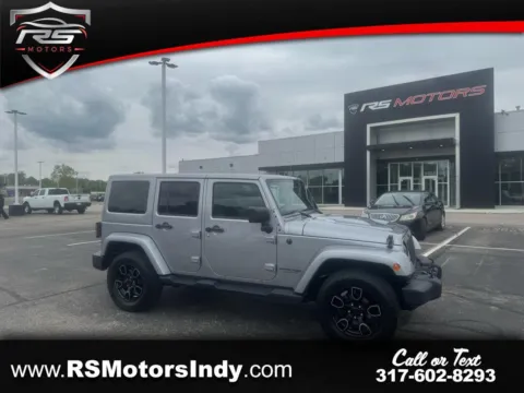 Silver 2018 Jeep Wrangler JK Unlimited Sahara 4WD for sale in Indianapolis, IN