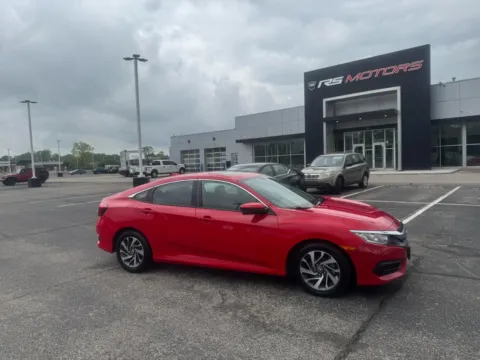 Red 2018 Honda Civic EX Sedan CVT for sale in Indianapolis, IN
