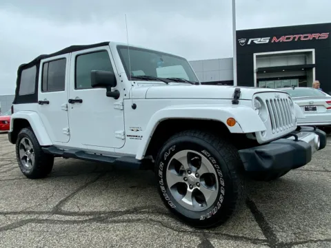 White 2017 Jeep Wrangler Unlimited Sahara 4WD for sale in Indianapolis, IN