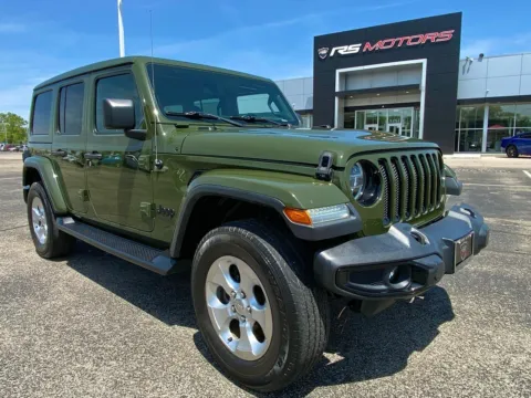 Green 2020 Jeep Wrangler Unlimited Sahara for sale in Indianapolis, IN