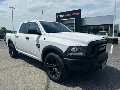 White 2024 RAM 1500 Classic Warlock 4x2 Crew Cab 5 ft7 in Box for sale in Indianapolis, IN