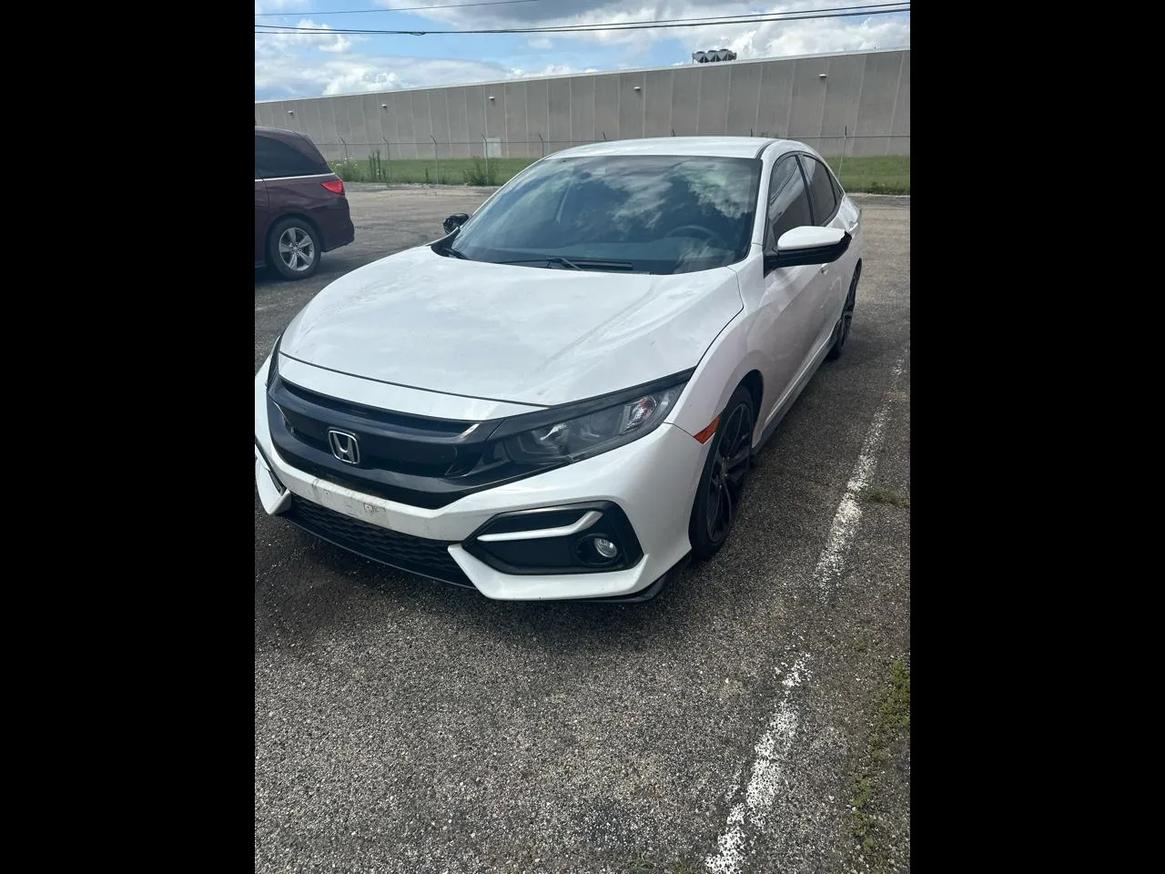White 2021 Honda Civic Sport Hatchback 6M for sale in Indianapolis, IN