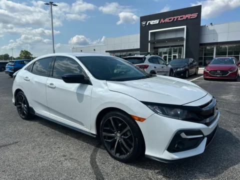 White 2021 Honda Civic Sport Hatchback 6M for sale in Indianapolis, IN