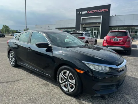 Black 2017 Honda Civic LX Sedan CVT for sale in Indianapolis, IN