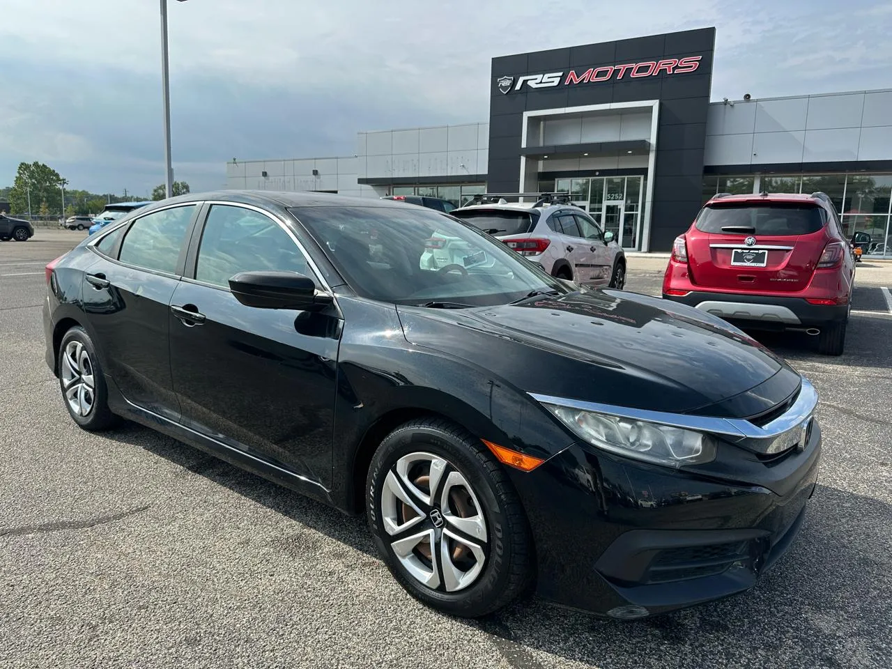 Black 2017 Honda Civic LX Sedan CVT for sale in Indianapolis, IN