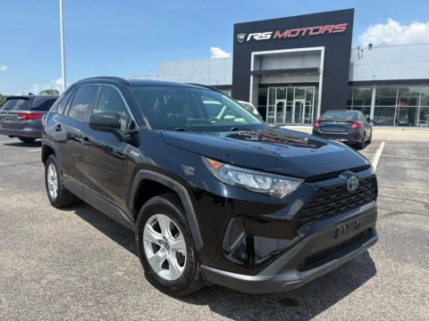 Black 2021 Toyota RAV4 Hybrid LE for sale in Indianapolis, IN