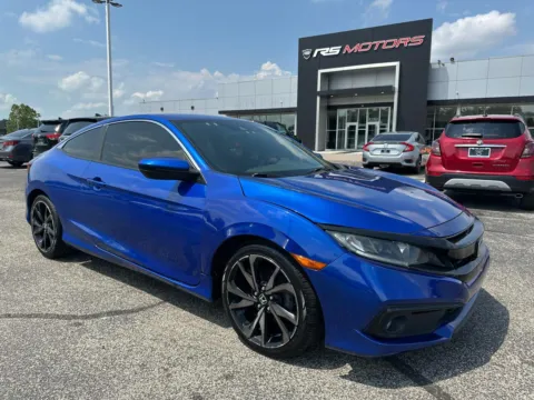 Blue 2019 Honda Civic Sport Coupe CVT for sale in Indianapolis, IN