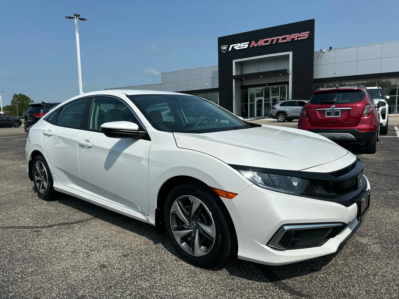 White 2019 Honda Civic LX Sedan AT for sale in Indianapolis, IN