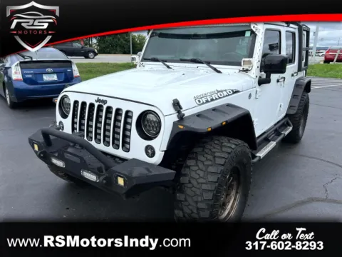 White 2015 Jeep Wrangler Unlimited Sahara Altitude for sale in Indianapolis, IN