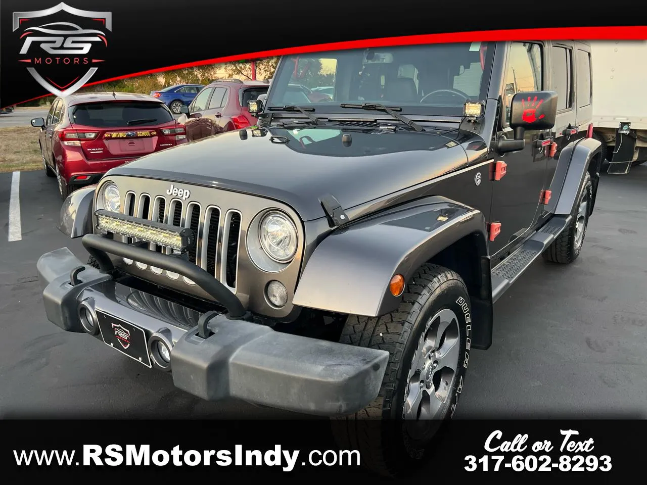 Gray 2017 Jeep Wrangler Unlimited Sahara for sale in Indianapolis, IN