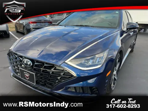 Blue 2021 Hyundai Sonata SEL Plus for sale in Indianapolis, IN