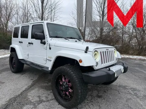 White 2015 Jeep Wrangler Unlimited Sahara for sale in Indianapolis, IN
