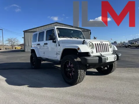 White 2015 Jeep Wrangler Unlimited Sahara for sale in Indianapolis, IN