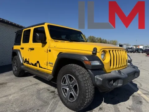Yellow 2018 Jeep Wrangler Unlimited Sport S for sale in Indianapolis, IN