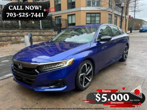 Blue 2021 HONDA ACCORD SPORT SE for sale in Arlington, VA